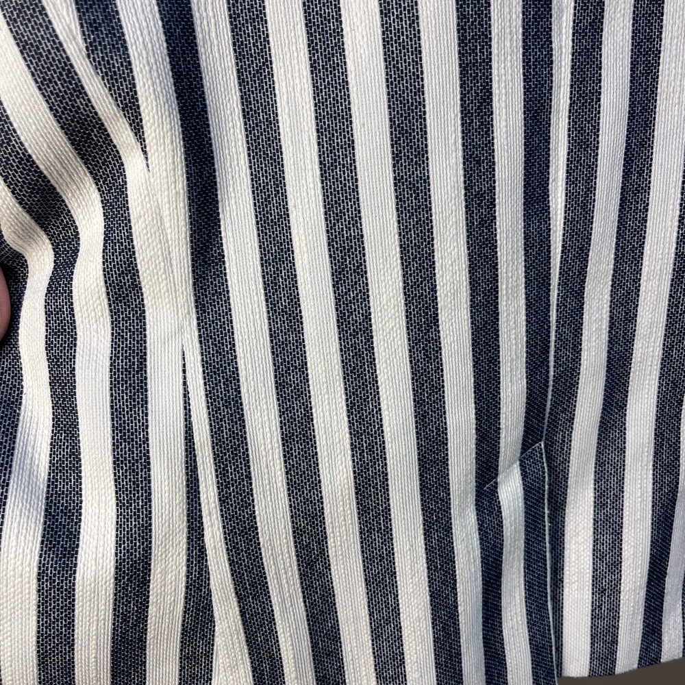 LOFT Nautical Navy and White Striped Women's Blazer - Picture 7 of 8